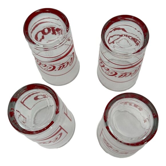 Libby St Clair Coca-Cola Glass Decanter and 4 Glasses 1987 Vintage New - Picture 7 of 16